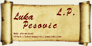 Luka Pešović vizit kartica